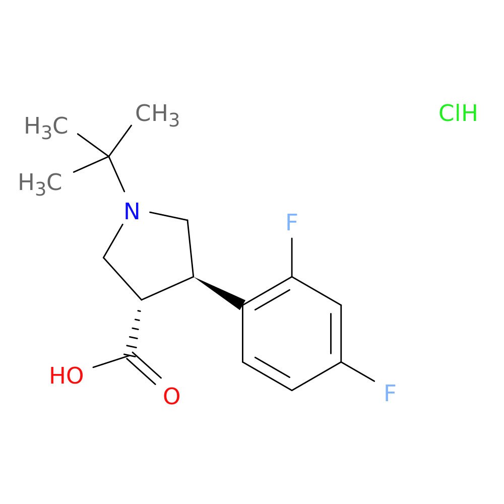 (3S,4R)-1-tert-butyl-4-(2,4-difluorophenyl)pyrrolidine-3-carboxylic acid hydrochloride