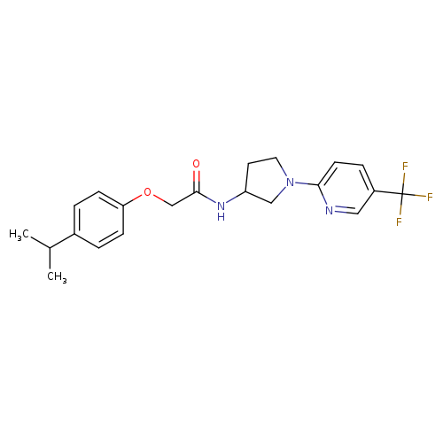 2-[4-(propan-2-yl)phenoxy]-N-{1-[5-(trifluoromethyl)pyridin-2-yl]pyrrolidin-3-yl}acetamide