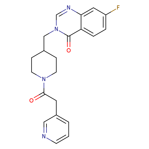 7-fluoro-3-({1-[2-(pyridin-3-yl)acetyl]piperidin-4-yl}methyl)-3,4-dihydroquinazolin-4-one