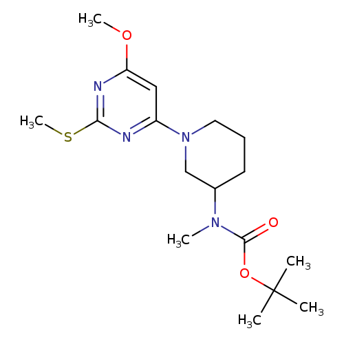 tert-Butyl (1-(6-methoxy-2-(methylthio)pyrimidin-4-yl)piperidin-3-yl)(methyl)carbamate