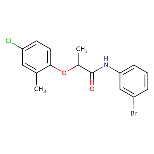 N-(3-bromophenyl)-2-(4-chloro-2-methylphenoxy)propanamide