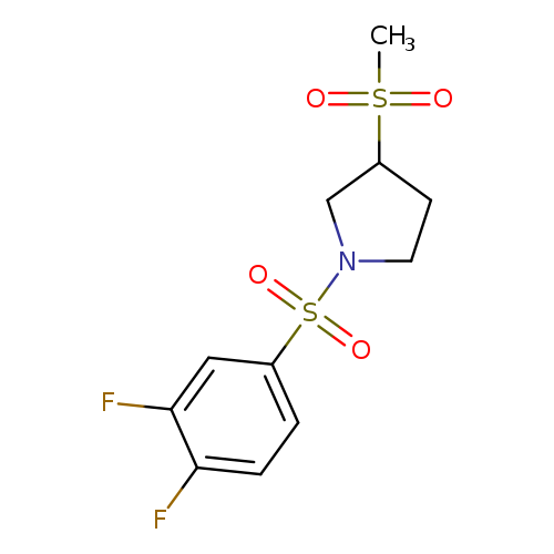 1-(3,4-difluorobenzenesulfonyl)-3-methanesulfonylpyrrolidine