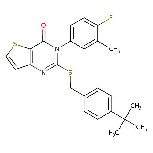 2-{[(4-tert-butylphenyl)methyl]sulfanyl}-3-(4-fluoro-3-methylphenyl)-3H,4H-thieno[3,2-d]pyrimidin-4-one