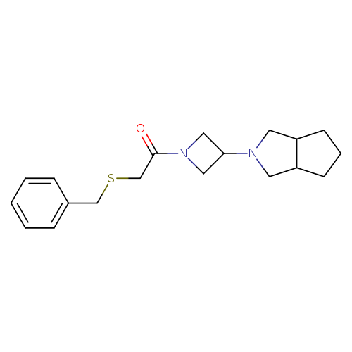 2-(benzylsulfanyl)-1-(3-{octahydrocyclopenta[c]pyrrol-2-yl}azetidin-1-yl)ethan-1-one