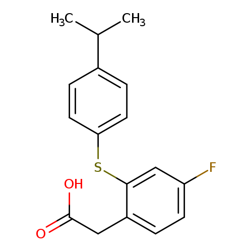 2-(4-fluoro-2-{[4-(propan-2-yl)phenyl]sulfanyl}phenyl)acetic acid
