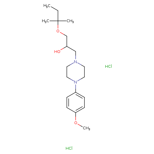 1-[4-(4-methoxyphenyl)piperazin-1-yl]-3-[(2-methylbutan-2-yl)oxy]propan-2-ol dihydrochloride