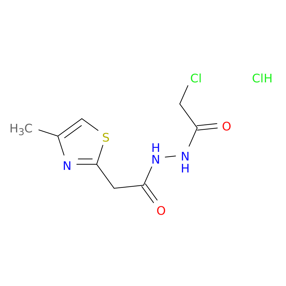 2-Chloro-N'-(2-(4-methylthiazol-2-yl)acetyl)acetohydrazide hydrochloride