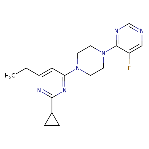 2-cyclopropyl-4-ethyl-6-[4-(5-fluoropyrimidin-4-yl)piperazin-1-yl]pyrimidine