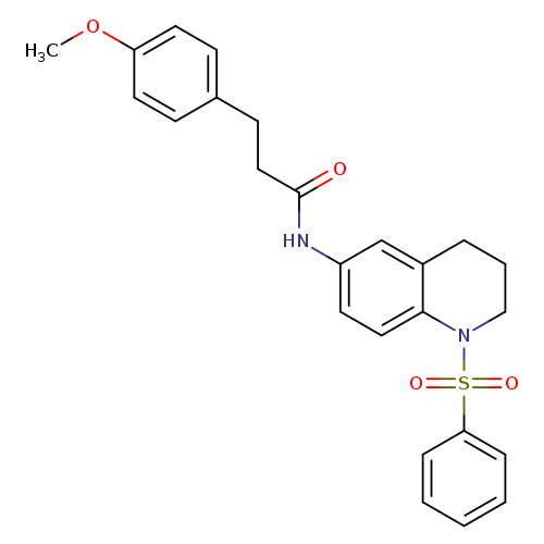 N-[1-(benzenesulfonyl)-1,2,3,4-tetrahydroquinolin-6-yl]-3-(4-methoxyphenyl)propanamide