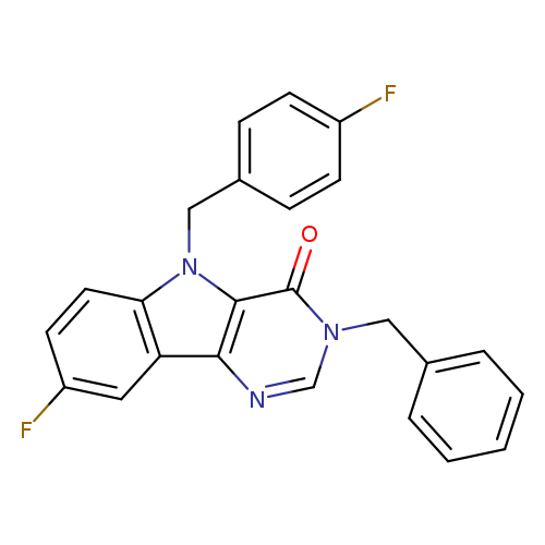 3-benzyl-8-fluoro-5-[(4-fluorophenyl)methyl]-3H,4H,5H-pyrimido[5,4-b]indol-4-one