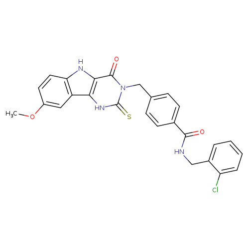 N-[(2-chlorophenyl)methyl]-4-({8-methoxy-4-oxo-2-sulfanylidene-1H,2H,3H,4H,5H-pyrimido[5,4-b]indol-3-yl}methyl)benzamide