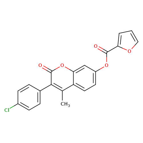 3-(4-chlorophenyl)-4-methyl-2-oxo-2H-chromen-7-yl furan-2-carboxylate