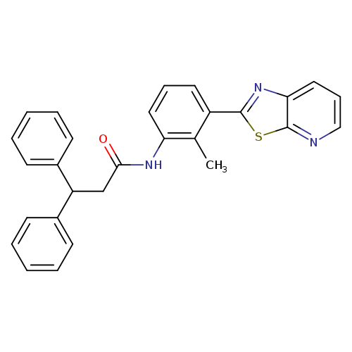 N-(2-methyl-3-{[1,3]thiazolo[5,4-b]pyridin-2-yl}phenyl)-3,3-diphenylpropanamide