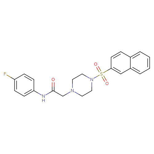 N-(4-fluorophenyl)-2-[4-(naphthalene-2-sulfonyl)piperazin-1-yl]acetamide