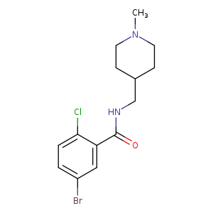 5-bromo-2-chloro-N-[(1-methylpiperidin-4-yl)methyl]benzamide
