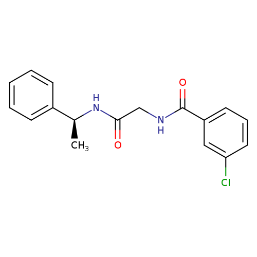 Benzamide, 3-chloro-N-[2-oxo-2-[[(1S)-1-phenylethyl]amino]ethyl]-