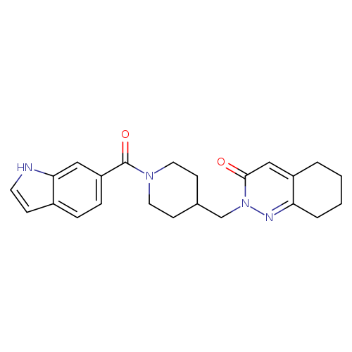 2-{[1-(1H-indole-6-carbonyl)piperidin-4-yl]methyl}-2,3,5,6,7,8-hexahydrocinnolin-3-one