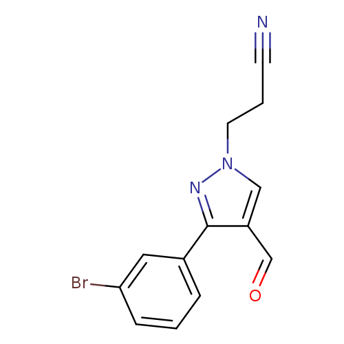 3-[3-(3-bromophenyl)-4-formyl-1H-pyrazol-1-yl]propanenitrile