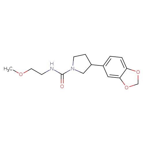 3-(2H-1,3-benzodioxol-5-yl)-N-(2-methoxyethyl)pyrrolidine-1-carboxamide