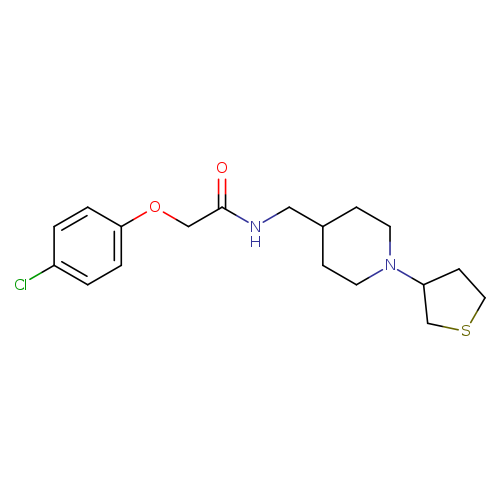 2-(4-chlorophenoxy)-N-{[1-(thiolan-3-yl)piperidin-4-yl]methyl}acetamide