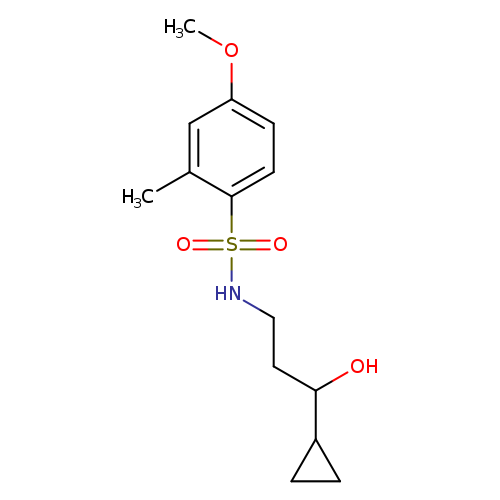 N-(3-cyclopropyl-3-hydroxypropyl)-4-methoxy-2-methylbenzene-1-sulfonamide