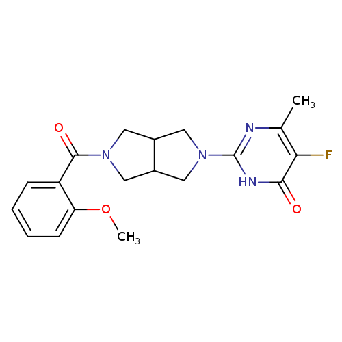 5-fluoro-2-[5-(2-methoxybenzoyl)-octahydropyrrolo[3,4-c]pyrrol-2-yl]-6-methyl-3,4-dihydropyrimidin-4-one