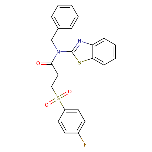 N-(1,3-benzothiazol-2-yl)-N-benzyl-3-(4-fluorobenzenesulfonyl)propanamide