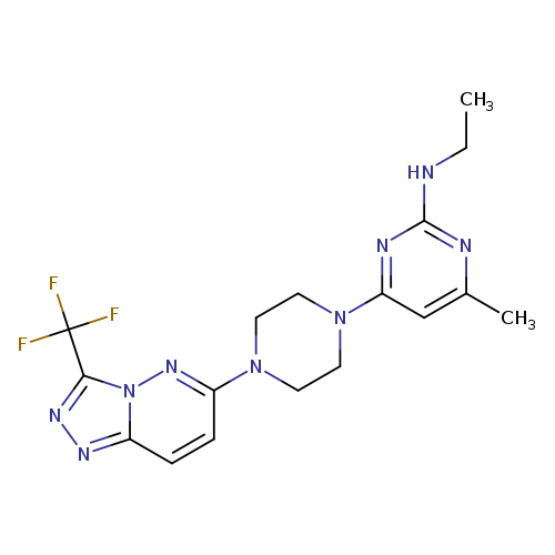 N-ethyl-4-methyl-6-{4-[3-(trifluoromethyl)-[1,2,4]triazolo[4,3-b]pyridazin-6-yl]piperazin-1-yl}pyrimidin-2-amine