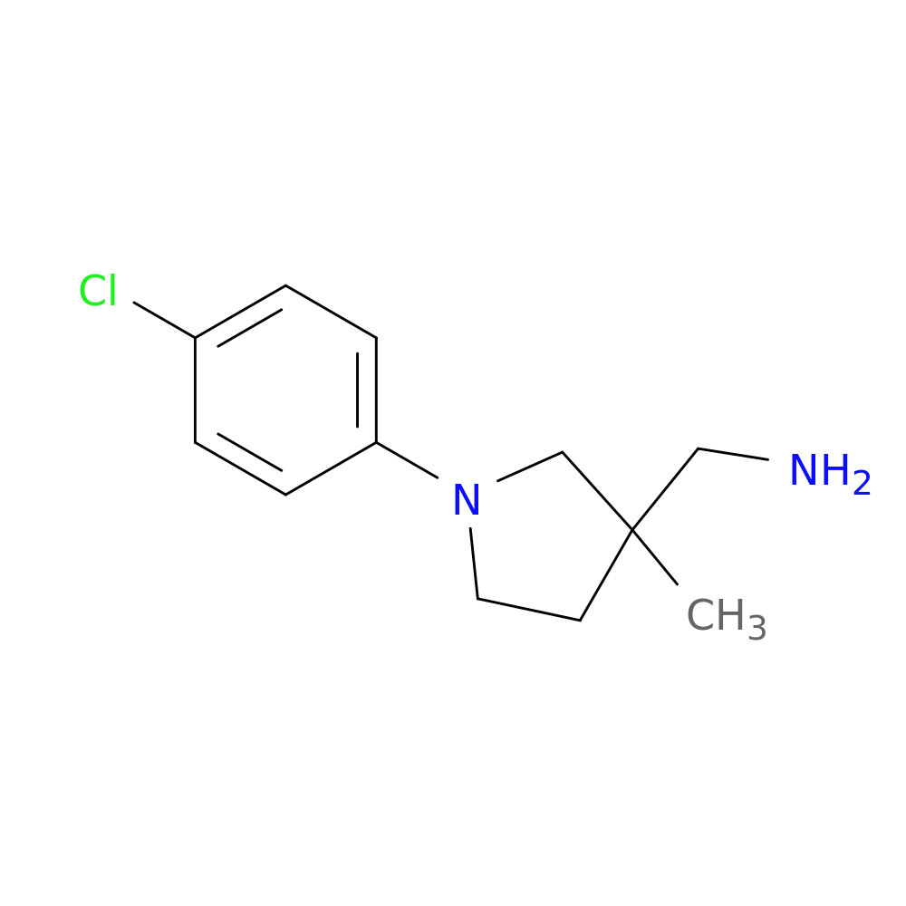 [1-(4-chlorophenyl)-3-methylpyrrolidin-3-yl]methanamine