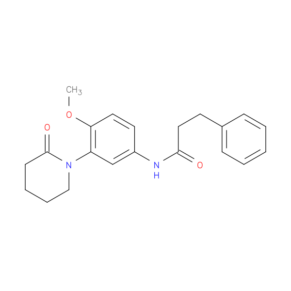 N-[4-methoxy-3-(2-oxopiperidin-1-yl)phenyl]-3-phenylpropanamide