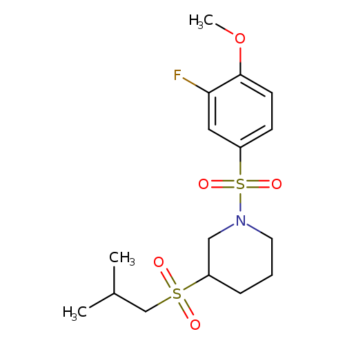 1-(3-fluoro-4-methoxybenzenesulfonyl)-3-(2-methylpropanesulfonyl)piperidine