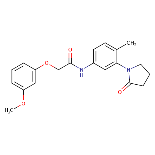 2-(3-methoxyphenoxy)-N-[4-methyl-3-(2-oxopyrrolidin-1-yl)phenyl]acetamide