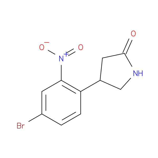 4-(4-bromo-2-nitrophenyl)pyrrolidin-2-one