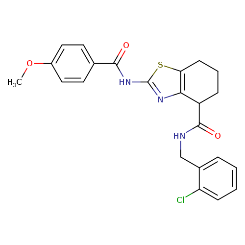 N-[(2-chlorophenyl)methyl]-2-(4-methoxybenzamido)-4,5,6,7-tetrahydro-1,3-benzothiazole-4-carboxamide