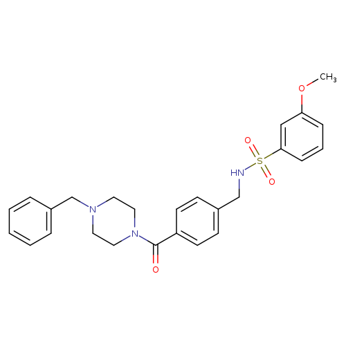 N-{[4-(4-benzylpiperazine-1-carbonyl)phenyl]methyl}-3-methoxybenzene-1-sulfonamide