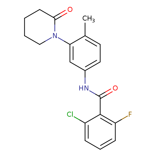 2-chloro-6-fluoro-N-[4-methyl-3-(2-oxopiperidin-1-yl)phenyl]benzamide
