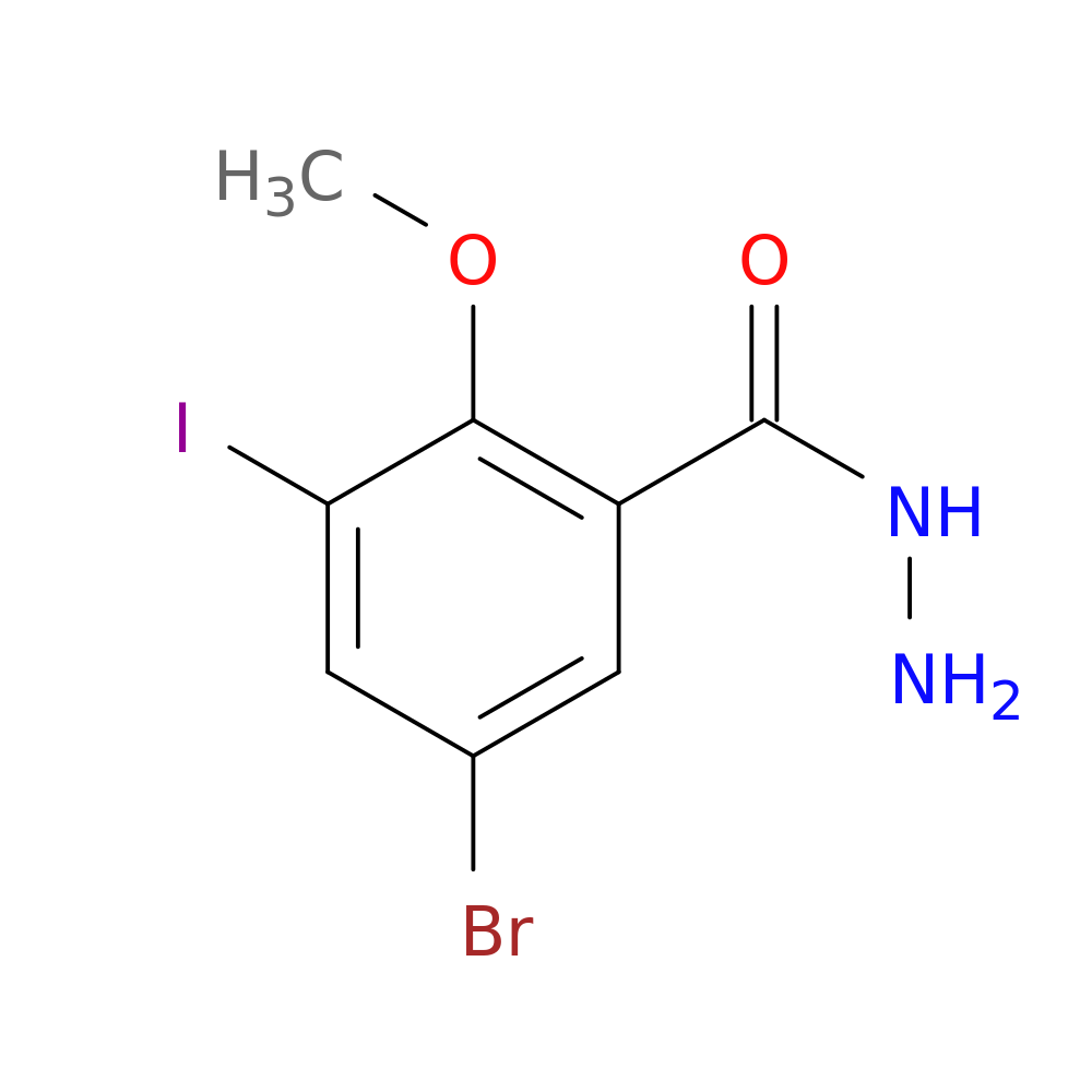 5-Bromo-3-iodo-2-methoxybenzohydrazide