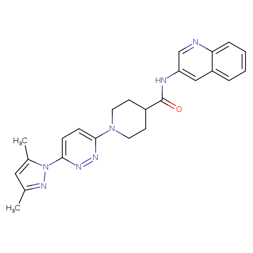 1-[6-(3,5-dimethyl-1H-pyrazol-1-yl)pyridazin-3-yl]-N-(quinolin-3-yl)piperidine-4-carboxamide