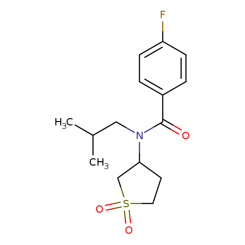 N-(1,1-dioxo-1lambda6-thiolan-3-yl)-4-fluoro-N-(2-methylpropyl)benzamide