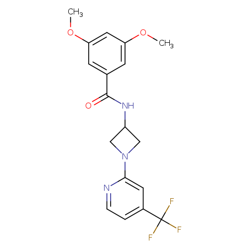 3,5-dimethoxy-N-{1-[4-(trifluoromethyl)pyridin-2-yl]azetidin-3-yl}benzamide
