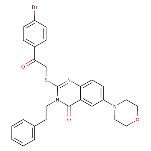 2-{[2-(4-bromophenyl)-2-oxoethyl]sulfanyl}-6-(morpholin-4-yl)-3-(2-phenylethyl)-3,4-dihydroquinazolin-4-one