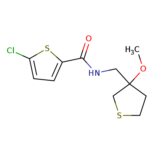 5-chloro-N-[(3-methoxythiolan-3-yl)methyl]thiophene-2-carboxamide