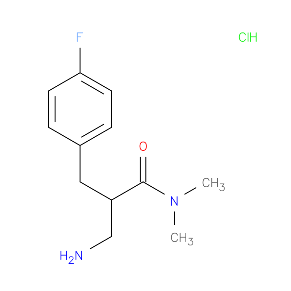 3-Amino-2-[(4-fluorophenyl)methyl]-N,N-dimethylpropanamide hydrochloride