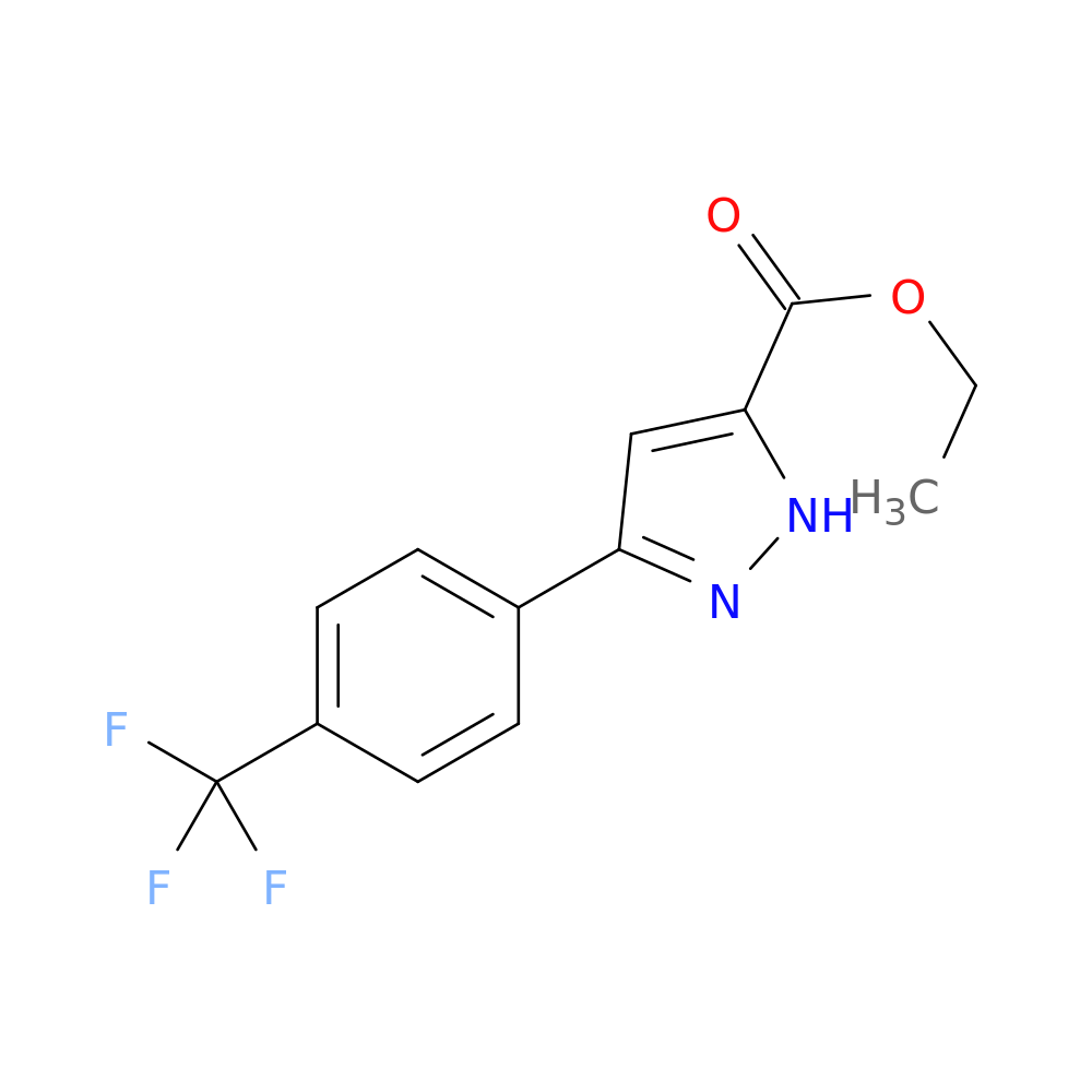 ethyl 3-(4-(trifluoromethyl)phenyl)-1H-pyrazole-5-carboxylate