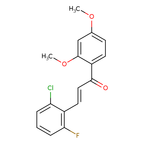 (2E)-3-(2-chloro-6-fluorophenyl)-1-(2,4-dimethoxyphenyl)prop-2-en-1-one