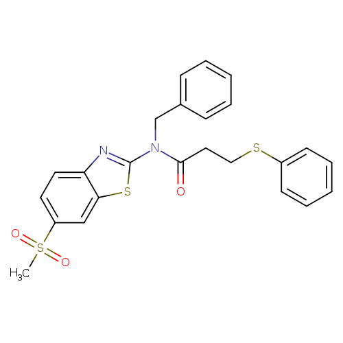 N-benzyl-N-(6-methanesulfonyl-1,3-benzothiazol-2-yl)-3-(phenylsulfanyl)propanamide