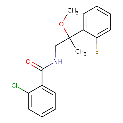 2-chloro-N-[2-(2-fluorophenyl)-2-methoxypropyl]benzamide