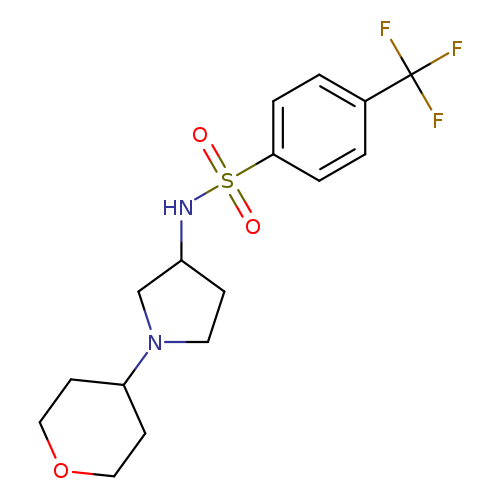 N-[1-(oxan-4-yl)pyrrolidin-3-yl]-4-(trifluoromethyl)benzene-1-sulfonamide