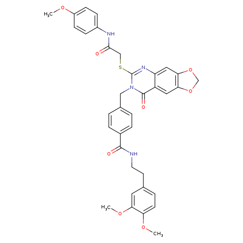 N-[2-(3,4-dimethoxyphenyl)ethyl]-4-{[6-({[(4-methoxyphenyl)carbamoyl]methyl}sulfanyl)-8-oxo-2H,7H,8H-[1,3]dioxolo[4,5-g]quinazolin-7-yl]methyl}benzamide
