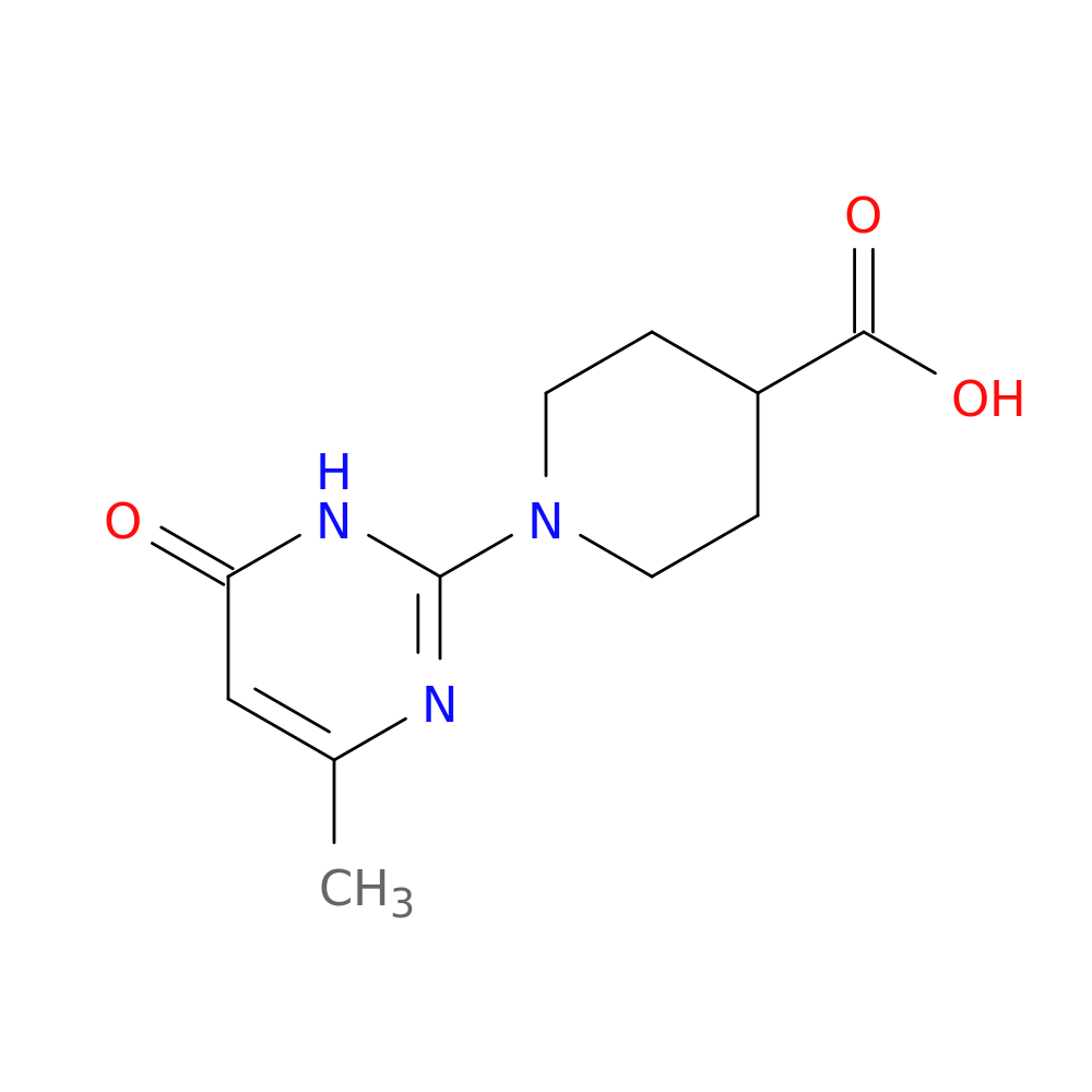 1-(4-methyl-6-oxo-1,6-dihydropyrimidin-2-yl)piperidine-4-carboxylic acid